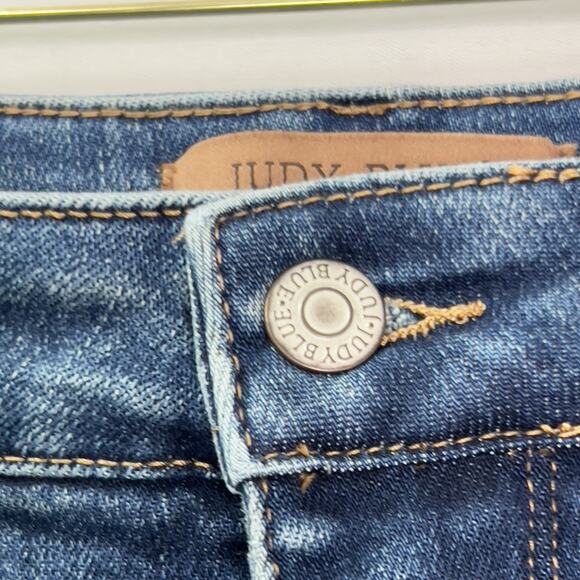 Judy Blue Slim Fit Medium Wash High Rise Jeans Plus Sz 22W JB88776 DK Whiskered - Picture 5 of 16